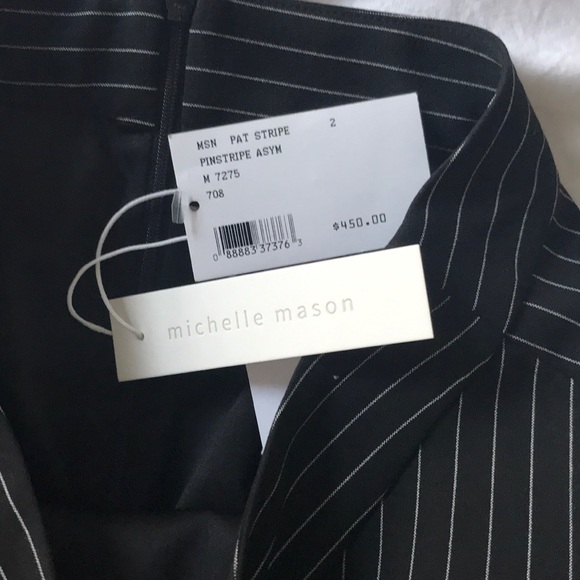 Michelle mason navy pinstripe skirt - Picture 5 of 6